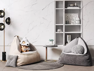 Nordic Lazy Sofa Lazy Sofa Combination 3d model