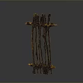 Rustic Wooden Fence Structure With Natural Twig Design And Rough Texture