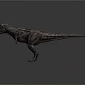 Two Dinosaurs Standing Together With Colorful Scaly Skin On Dark Background