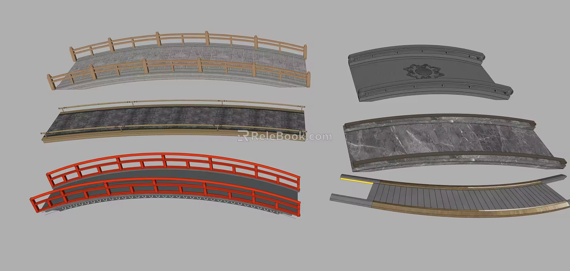 landscape bridge arch bridge 3d model