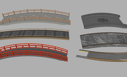 landscape bridge arch bridge 3d model