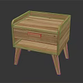 Modern Wooden Bedside Table With Drawer And Open Shelf Light Wood Design