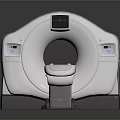 Advanced Modern Medical CT Scanner With Sleek Metallic Finish Circular Opening And Sliding Table
