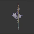 Various Designed Weapons Including Swords Staffs Axes Bows With Colorful Decorations And Glowing Elements