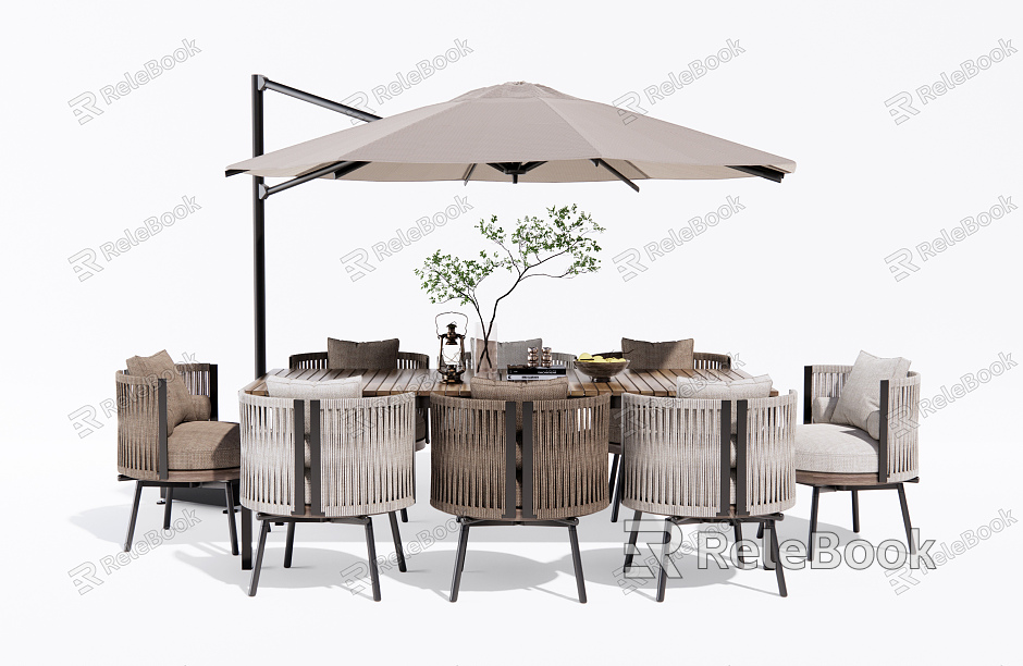 Modern Outdoor Table and Chair Outdoor Dining Table and Chair Casual Table and Chair Weaving Leisure Chair Outdoor Chair Dining Chair Sunshade model