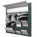 White Architectural Decorative Components Including Moldings Trim And Design Elements