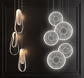 Modern chandelier 3d model