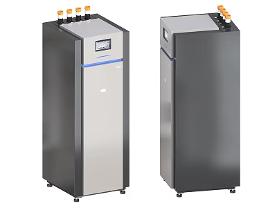 Modern Industrial Equipment With Vertical Design Display Screen Control Panel And Multiple Top Knobs 3d model