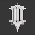White Industrial Mechanical Equipment With Drum Frame And Structural Components 3d model