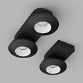 Modern Minimalist Black And White Downlights And Spotlights With Yellow Lamp Cups