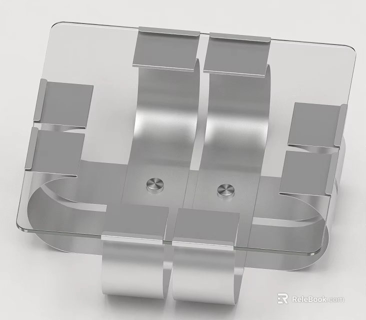 Modern Transparent Acrylic Sofa And Coffee Table Combination For Minimalist Living Room Decor 3d model 