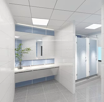 School toilet 3d model