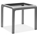 Modern Gray Square Coffee Table With Woven Texture And Sturdy Legs 3d model
