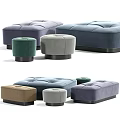 Modern Tufted Sofa Stools in Various Colors Different Shapes for Living Room