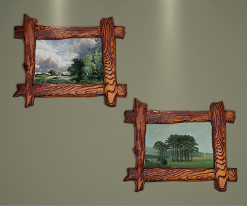 Pastoral Landscape Painting 3d model