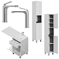 Modern Bathroom Sink Vanity Interior Design With Cabinet Drawers Faucet And Storage