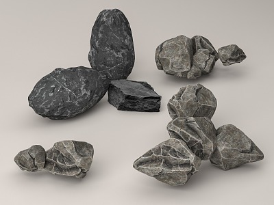 Stone Landscape Stone Gravel 3d model