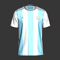Argentina National Football Team Jersey With Blue And White Stripes