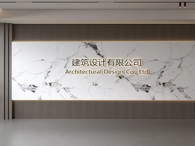 Elegant Modern Marble Texture Background Wall For Architectural Design Interior 3d model