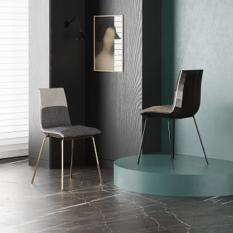 Modern Dining Chair Wall Lamp Hanging Picture Chair 3d model