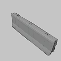Concrete barrier 3d model