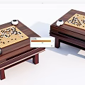 New Chinese Go Table Go 3d model