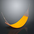 Yellow Hammock Furniture With Ropes For Outdoor Relaxation And Comfortable Seating