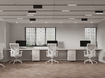 modern public office area office 3d model