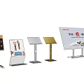 Various Outdoor Advertising Billboards With Different Stand Designs And Displays