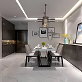 Modern Living And Dining Room Interior With Sofa TV Wall And Floor To Ceiling Window