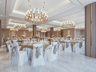 Modern Ballroom 3d model