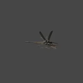 Futuristic Sci Fi Aircraft With Multiple Rotors And Transparent Cockpit Design