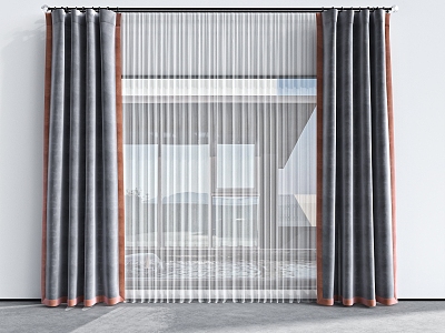 Modern Curtains 3d model