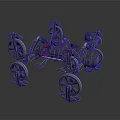 Vintage Steam Train Featuring Multiple Metal Gear Wheels And Complex Mechanical Design 3d model