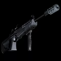 Modern Tactical Combat Rifle With Scope Grip Tactical Accessories And Ergonomic Stock Design
