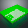 Durable Green Plastic Outdoor Chair With Square Design For Garden Patio Seating Use