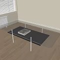 Rectangular glass coffee table 3d model
