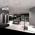 Modern Clothing Store Interior Design With Open Racks Fitting Rooms And Display Area