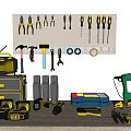 Modern tool electric drill screwdriver toolbox 3d model