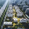 Neatly Arranged Residential Buildings With Greenery And Roads In Aerial View