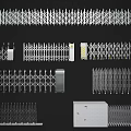 Multiple Styles Of Metal Retractable Gates With Security Designs And Features