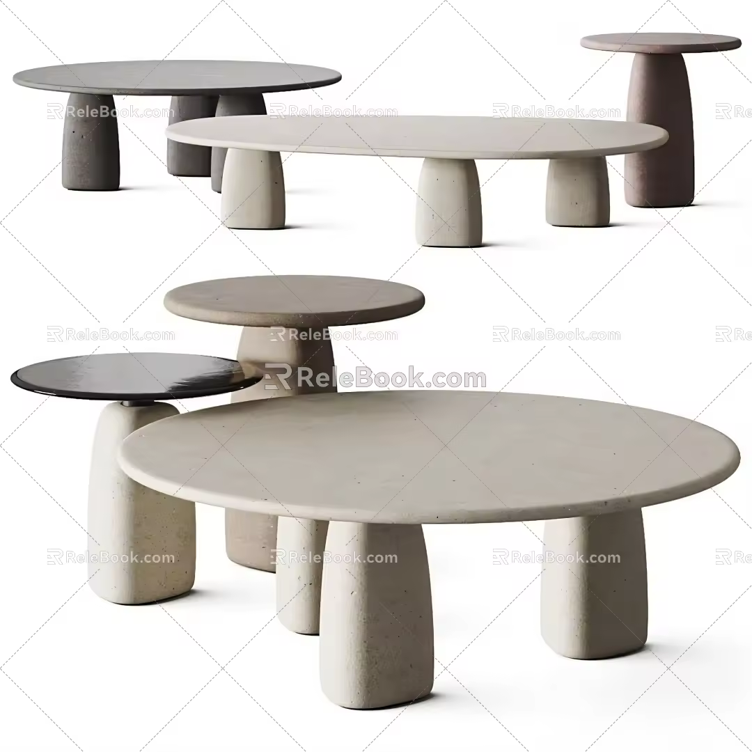 The combination of tea and tea 3d model