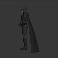 Batman Character Design In Gray Suit With Black Cape And Yellow Utility Belt