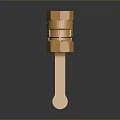 Shiny Golden Brass Valve Fitting With Curved Handle For Industrial Applications