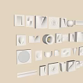 Modern gypsum lamp gypsum wall lamp embedded gypsum lamp 3d model