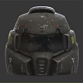 Worn Military Tactical Helmet With Ventilation Ports Yellow Markings And Rugged Build