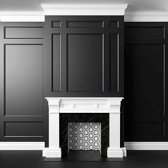 European Style Wall Panel American Style Wall Panel Background Wall Fireplace Nordic Style Fireplace European Style Fireplace 3d model