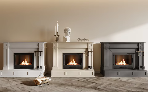 Modern Fireplace 3d model