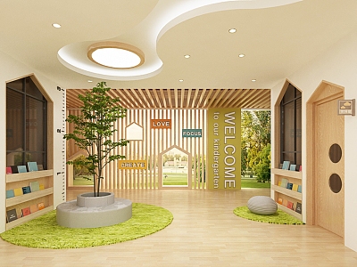 Modern Kindergarten Hall model