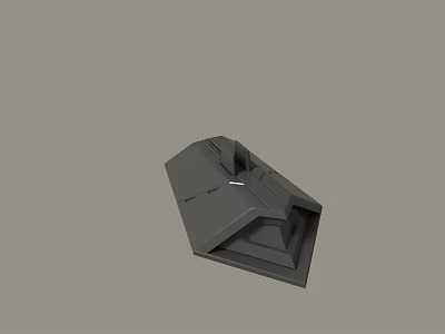 Black Geometric 3D Model With Angular Structure On Gray Background 3d model